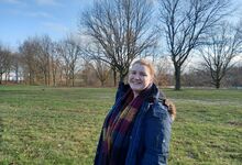 Sophie Menzel aus dem Vorbereitungsteam auf der "Neuen Bult" Foto: Anne Basedau